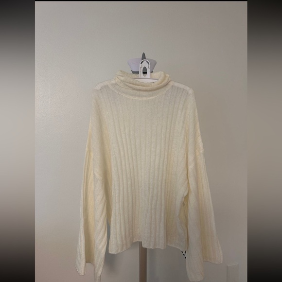 Zara SEMI-SHEER RIBBED KNIT SWEATER - Picture 2 of 9